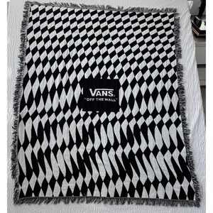 Vans Off The Wall Warped Checkerboard Woven Throw Blanket 52x60 Promo